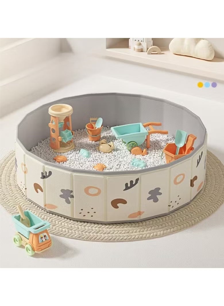 EXCLIFE Children's sandpit toy, indoor round sandpit enclosure for children, foldable sandpit toy for families (80CM) - Image 4